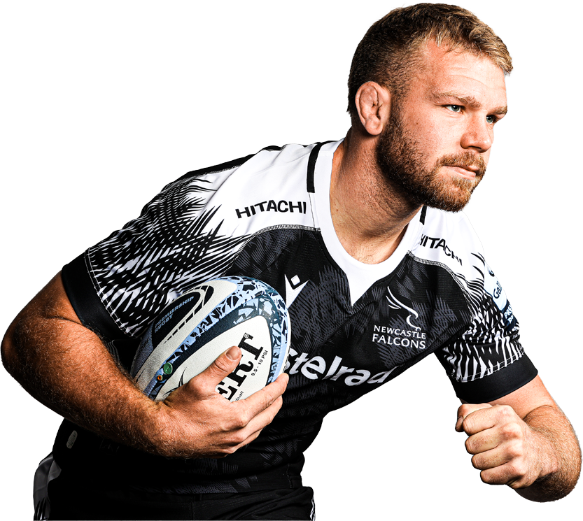 Macron 2022-2023 Newcastle Falcons Home Rugby Shirt, Large Adults