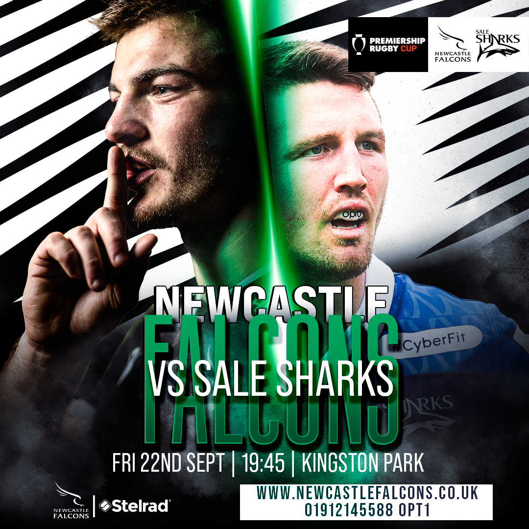Be at Friday's visit of Sale Sharks - Newcastle Falcons