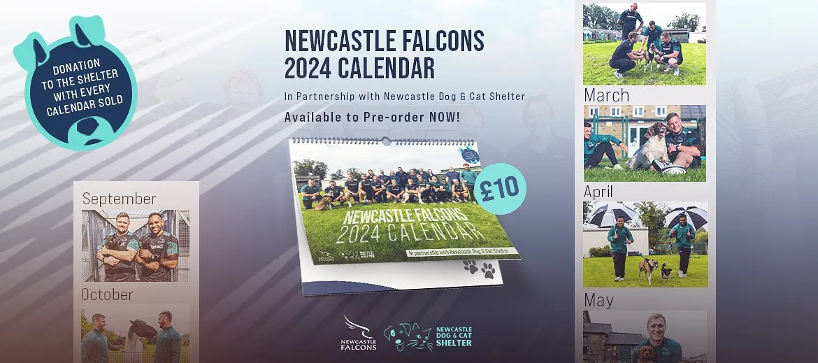 Newcastle Falcons launch 2024 calendar in partnership with Newcastle