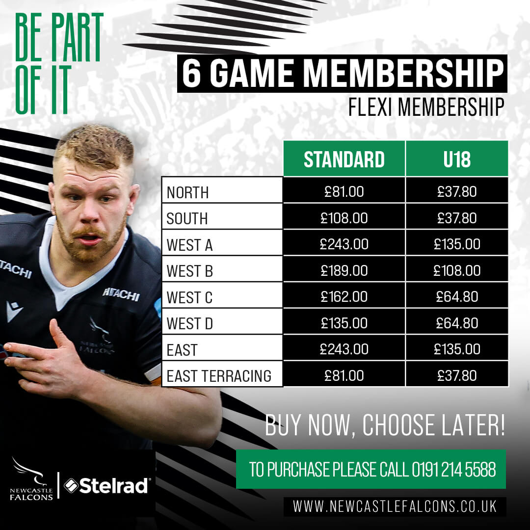 Falcons launch flexi-memberships for 2023-24 - Newcastle Falcons